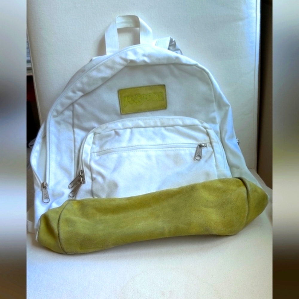 Jansport Right Pack Backpack, White With Lime Green Accents - Picture 4 of 6